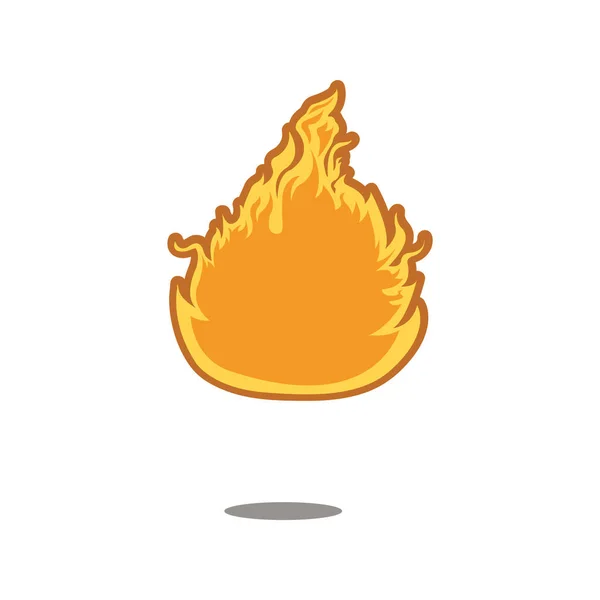 Fire Flame Icon Flat Style Isolated White Background Collection Vector — Stock Vector