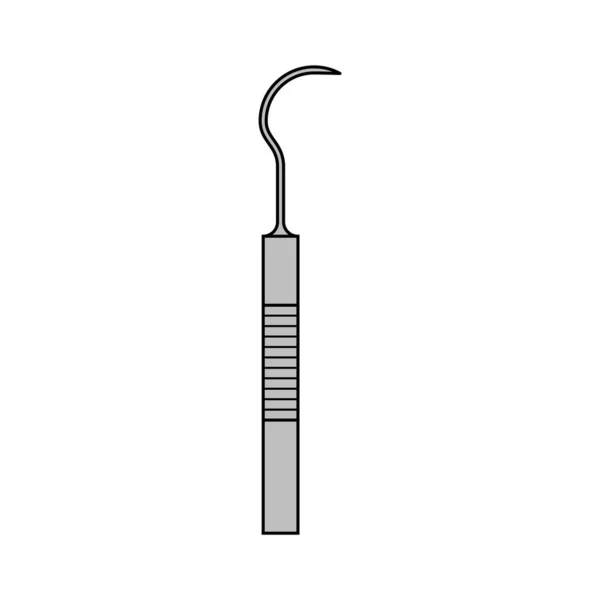 Pictogram Van Medische Spuit Zwarte Stijl Geïsoleerd Witte Achtergrond Tandheelkundige — Stockvector