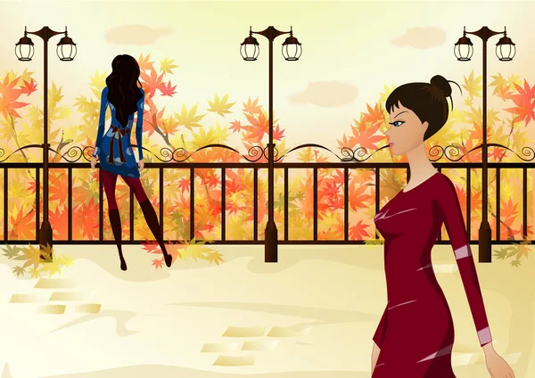 Vektor Illustration Der Cartoon Figur Eines Mädchens — Stockvektor