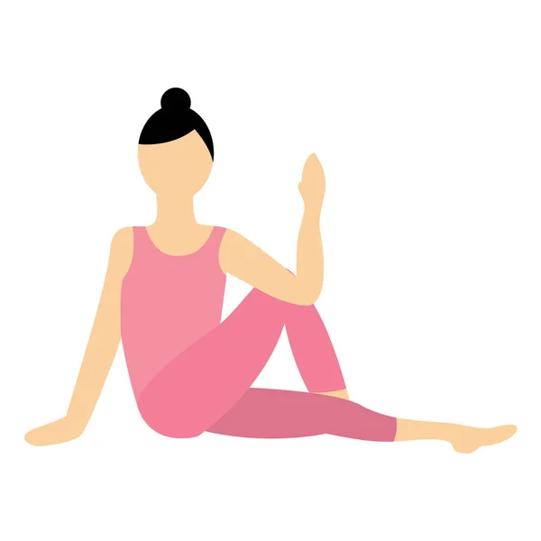 Pose Yoga Illustrazione Vettoriale — Vettoriale Stock