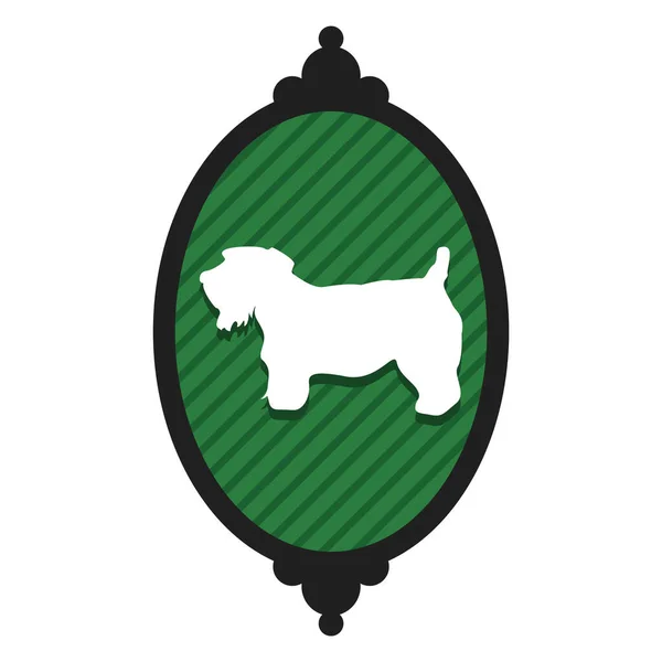 Icono Perro Estilo Dibujos Animados Aislado Sobre Fondo Blanco Animal — Vector de stock