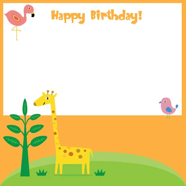 Vektor Illustration Einer Niedlichen Giraffe — Stockvektor