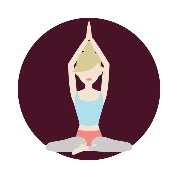 Yoga Konzept Mit Icon Design Vektorillustration Eps Grafik — Stockvektor