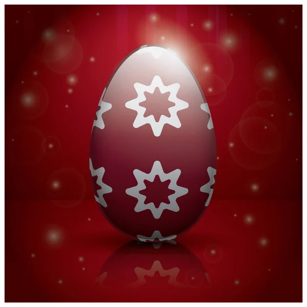 Banner Simple Con Huevo Pascua Ilustración Vectorial — Vector de stock