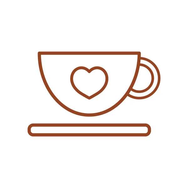 Kopp Kaffe Ikon Vektor Illustration — Stock vektor