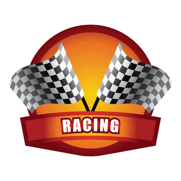Race Racing Flag Vector Illustration — Stock Vector