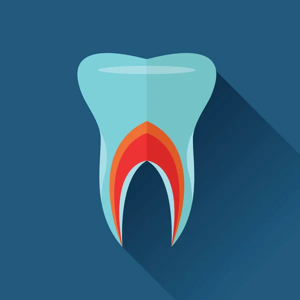 Icono Plano Dental Ilustración Vectorial — Archivo Imágenes Vectoriales