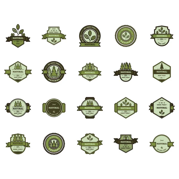 Jeu Vectoriel Étiquettes Badges — Image vectorielle