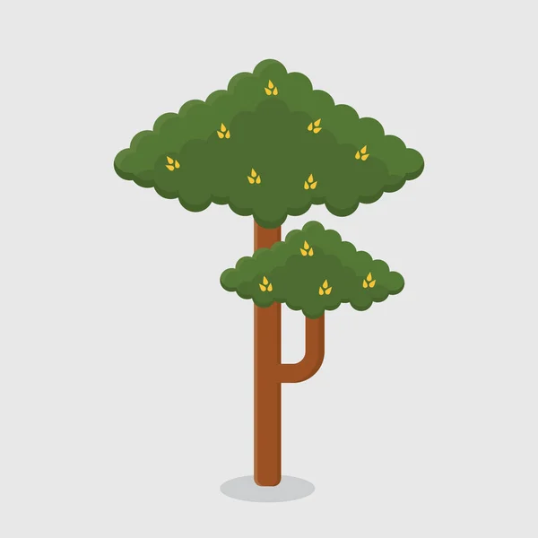Träd Ikon Platt Design Vektor Illustration — Stock vektor