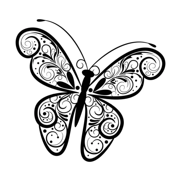 Schmetterling Vektor Illustration Symbol Element Hintergrund — Stockvektor