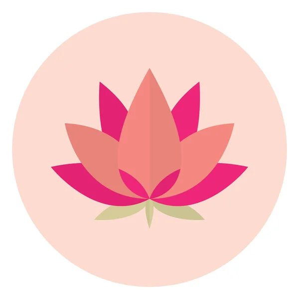 Icône Lotus Dans Style Plat Isolé Sur Fond Blanc Symbole — Image vectorielle