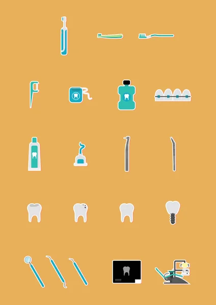 Icône Plate Dentaire Illustration Vectorielle — Image vectorielle