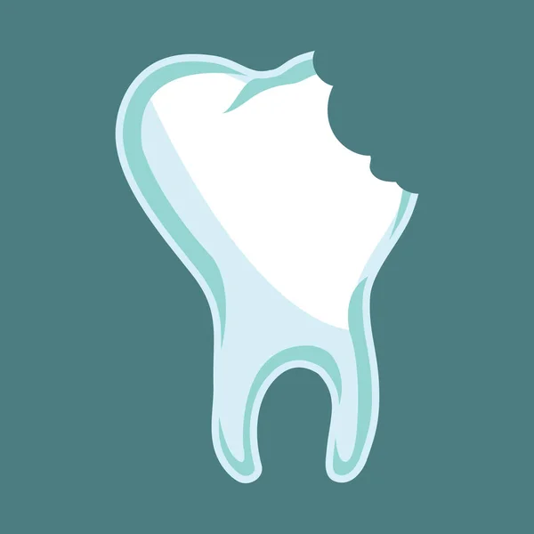 Ícone Plano Dental Ilustração Vetorial — Vetor de Stock