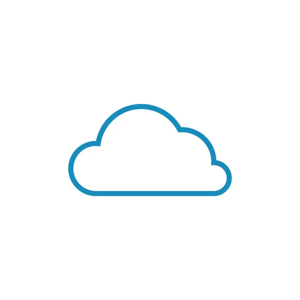 Ikona Chmury Ilustracja Wektora Płaski Styl Projektowania — Wektor stockowy