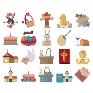 Vektör içinde geleneksel çiftliğin simgeleri kümesi