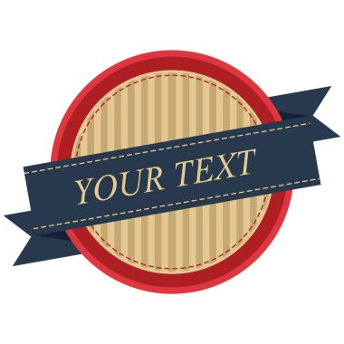 Kurdeleli bir etiketin vektör illüstrasyonu