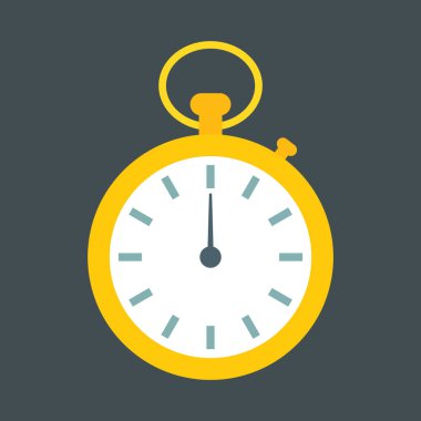 Kronometre simgesi, vektör çizimi. düz tasarım biçimi