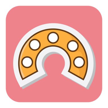 yiyecek ve içecekler düz vektör simgesi