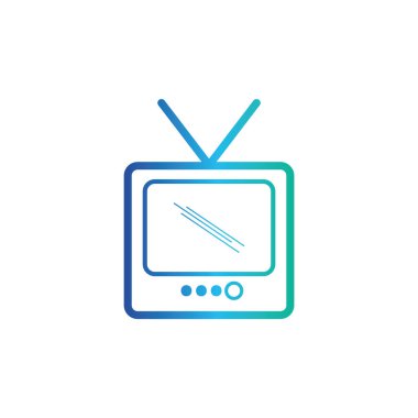 TV simgesi vektör illüstrasyonu