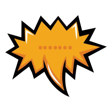 Siyah ve beyaz vektör illüstrasyonlu komik konuşma balonu