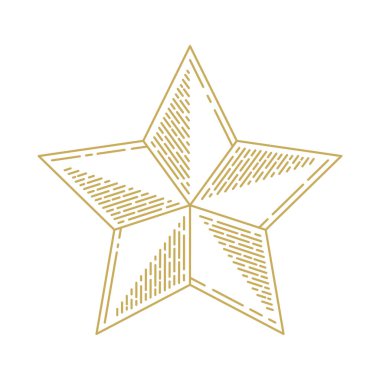 Bir yıldız simgesinin vektör illüstrasyonu