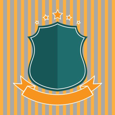 bir kalkan ile vektör vintage etiketi.