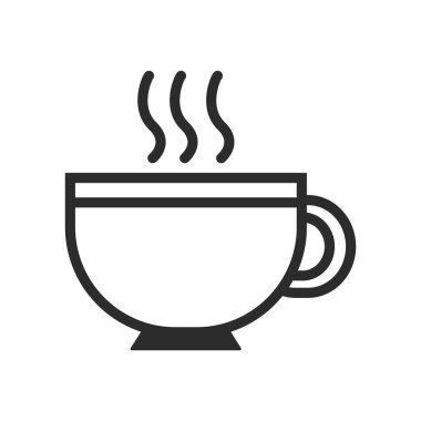 Kahve ikonu vektör illüstrasyonu