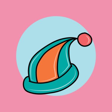 Şirin bir çizgi film simgesinin vektör çizimi