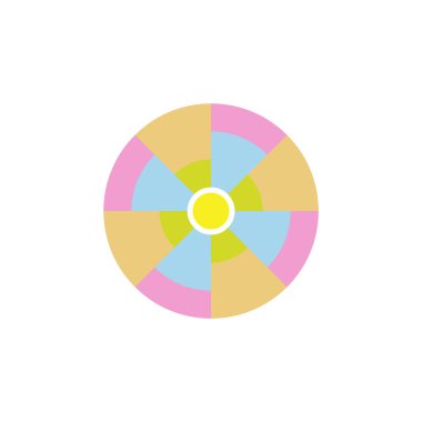 Renkli daire simgesinin vektör illüstrasyonu