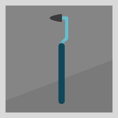 Bir diş fırçası simgesinin vektör illüstrasyonu