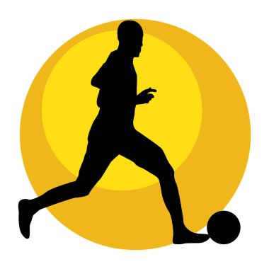 Bir futbolcunun silueti