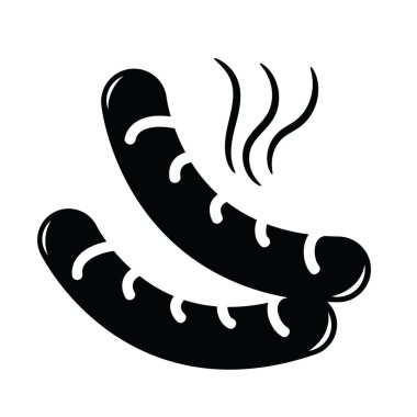 Hot dog simgesinin vektör illüstrasyonu