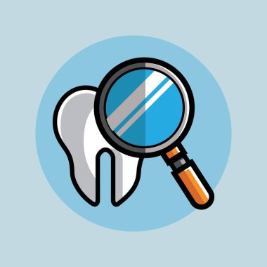 Diş simgesi vektör illüstrasyonu