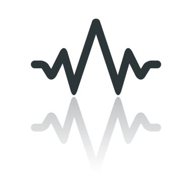 Siyah arkaplanda beyaz işareti olan vektör çizgisi simgesi