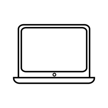 dizüstü bilgisayar simgesi vektör çizimi tasarımı