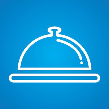 Beyaz arkaplanda izole edilmiş düz stil saat simgesi. restoran sembolü illüstrasyonu