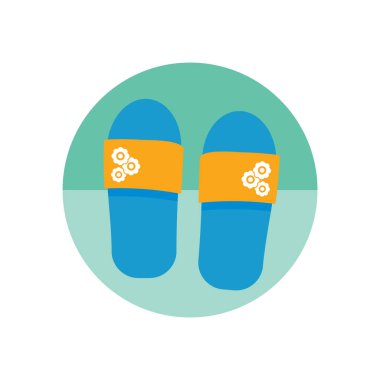 Renkli terliklerin vektör çizimi