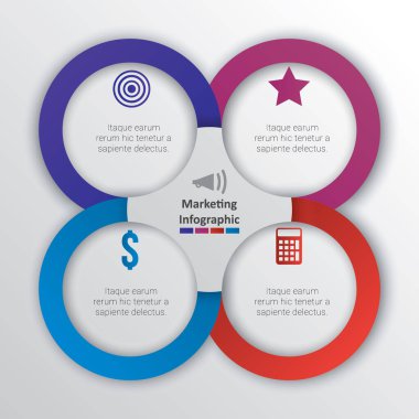 ticari bilgi grafiklerinin vektör illüstrasyonu