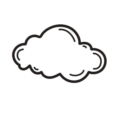 bulut simgesi, vektör illüstrasyonu