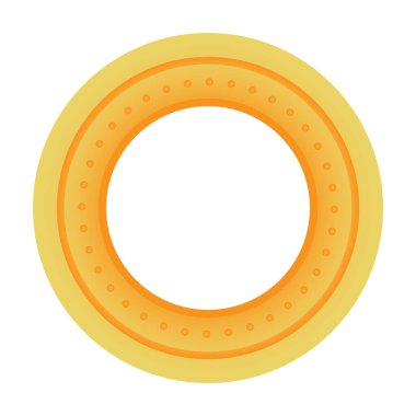 Tek izole edilmiş donut simgesinin vektör çizimi