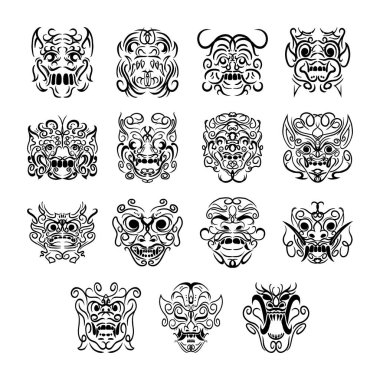 kabile, dövme, vektör çizimi 