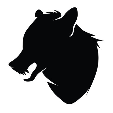 Bir kurdun siluetinin vektör çizimi