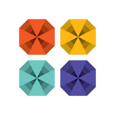 Soyut geometrik şeklin vektör çizimi.