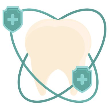 Diş düzlüğü simgesi, vektör illüstrasyonu