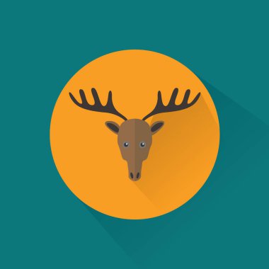 geyik simgesi vektör illüstrasyonu