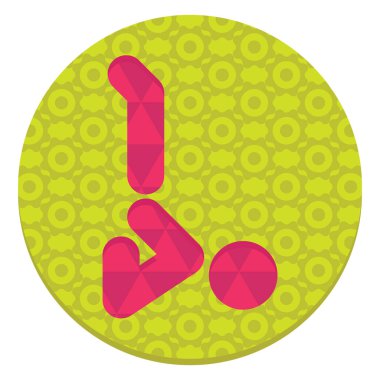 Modern b 'nin vektör illüstrasyonu simge müzik oynatıcıdan yoksun