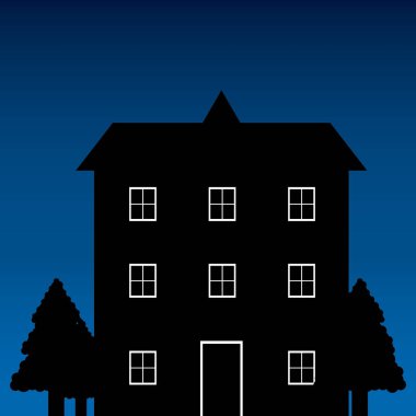 Modern Ev 'in Vektör İllüstrasyonu