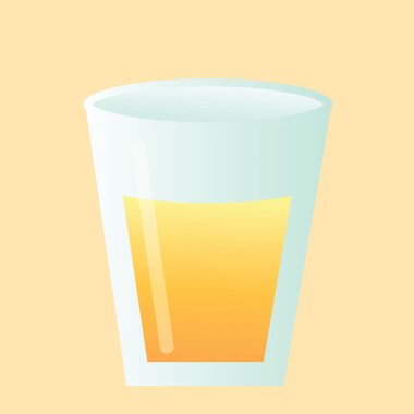 Sarı arka planda bir bardak süt.