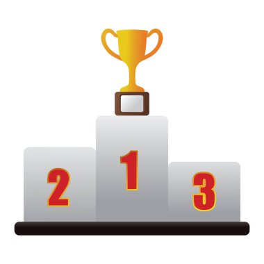 Beyaz arkaplanda altın madalya simgesi