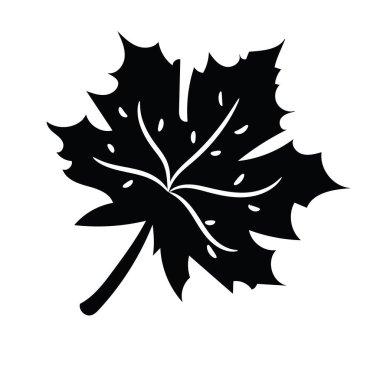 Akçaağaç yaprağı simgesi beyaz arkaplanda izole edilmiş. Şükran Günü sembolü vektör illüstrasyonu.